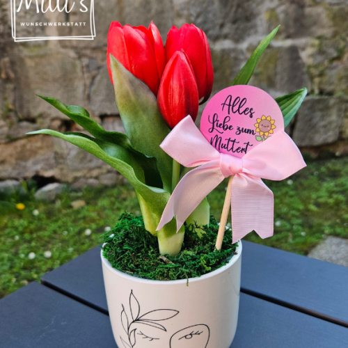 Gummi-Tulpen, künstliche Blumen Muttertag, Tulpen Dekoration, langlebige Blumen, Muttertagsgeschenk Ideen